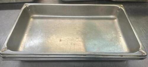 (4) FULL SIZE STAINLESS INSERTS