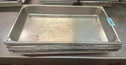 (6) FULL SIZE STAINLESS INSERTS