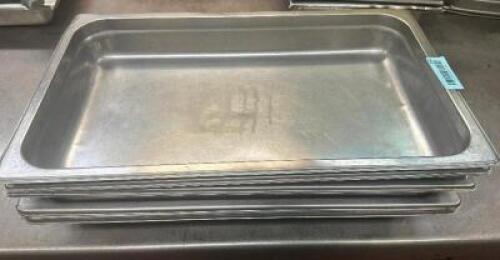 (6) FULL SIZE STAINLESS INSERTS