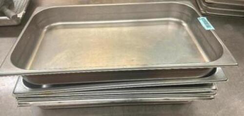 (6) FULL SIZE STAINLESS INSERTS