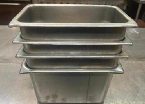 (4) 1/4 SIZE STAINLESS INSERTS