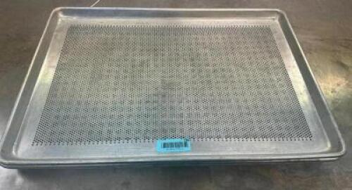 (3) FULL SIZE SLOTTED SHEET PANS