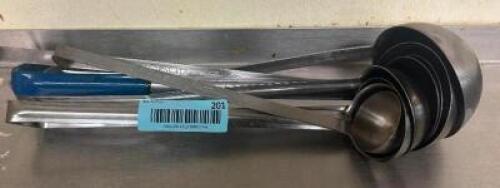 (8) ASSORTED STAINLESS LADLES