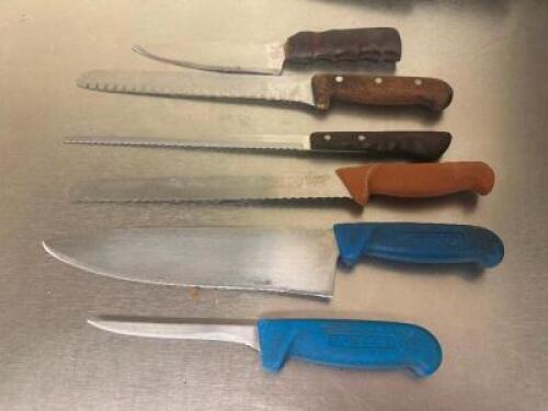 (6) PIECE COMMERCIAL KNIFE SET.