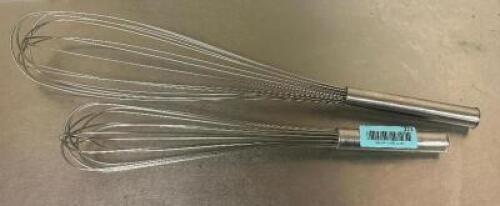 (2) STAINLESS WHISKS