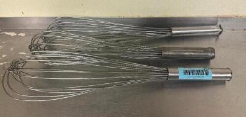 (3) STAINLESS WHISKS