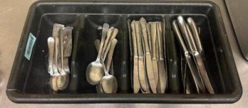 TRAY AND CONTENTS - ASSORTED SILVERWARE