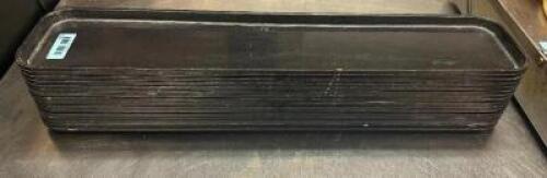 (15) CAMBRO BLACK PLASTIC MARKET TRAYS