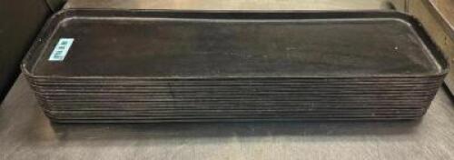 (15) CAMBRO BLACK PLASTIC MARKET TRAYS