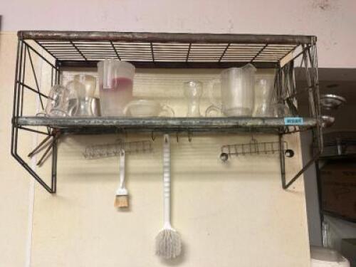 36" X 12" TWO TIER WALL MOUNTED WIRE SHELF.