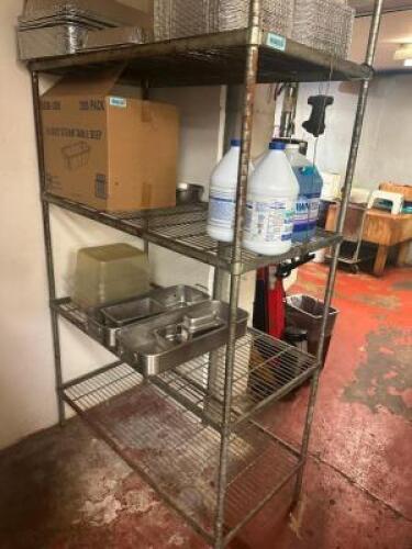 48" X 24" FOUR TIER WIRE SHELF.