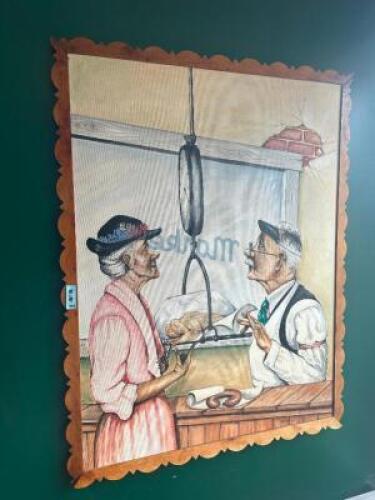 FRAMED PRINT - BUTCHER AND WOMAN