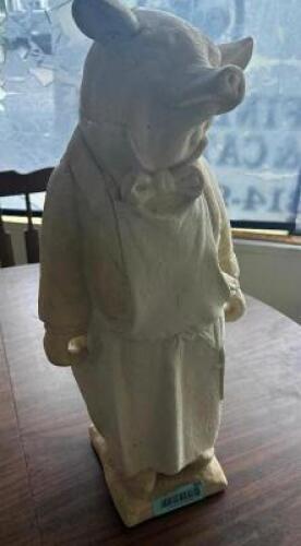 18" BUTCHER PIG STATUE
