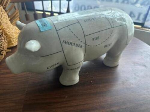 CERAMIC PIG BUTCHERS CUT