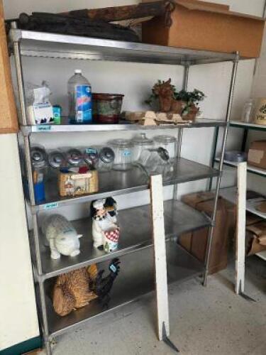 60" X 18" FOUR TIER STAINLESS SHELF.
