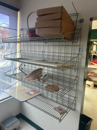 48" X 48" WALL WIRE GRID SHELF.