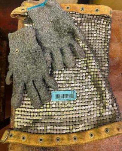 CHAIN MESH GLOVES AND APRON