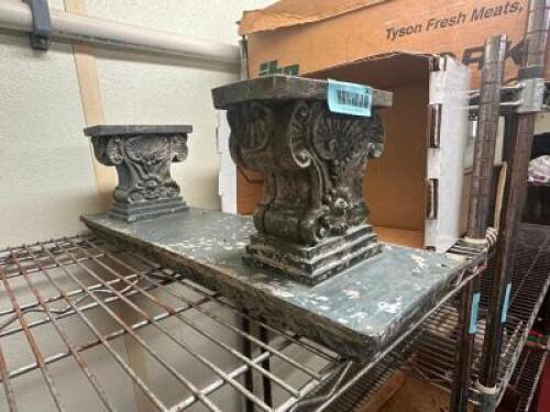 24" SMALL STONE GARDEN PLATFORM / BENCH