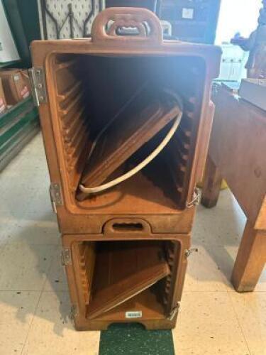 (2) CAMBRO STACKING CATERING BOXES