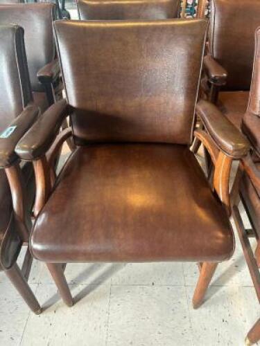 (4) LEATHER CONFERENCE CHAIRS
