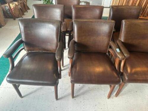 (5) LEATHER CONFERENCE CHAIRS