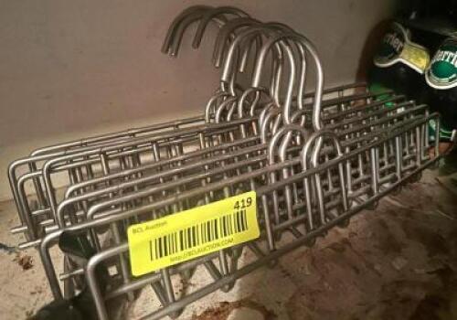 (8) STAINLESS BACON HANGERS.
