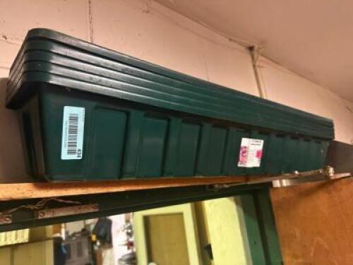(6) 36" GREEN PLASTIC PLANTER BOXES.