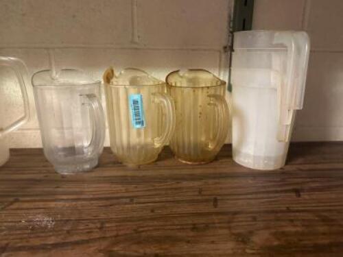 (1) LOT OF ASSORTED PLASTIC PITCHERS