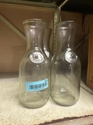 (3) 1 LITER GLASS CARAFES