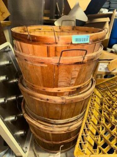 (3) PEACH BASKETS.