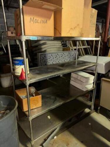 48" X 24" FOUR TIER STAINLESS SHELF