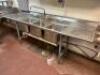 ADVANCE TABCO THREE WELL STAINLESS POT SINK W/ SPRAYER