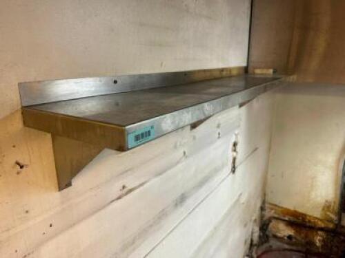 60" X 12" STAINLESS WALL SHELF