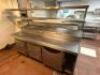 10' PIZZA PREP TABLE W/ RISER SHELF - 2