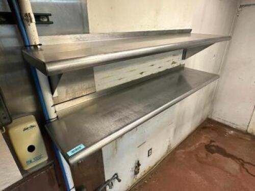 (2) 48" X 12" STAINLESS WALL SHELVES