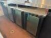 TRUE THREE DOOR / GLASS DOOR BACK BAR COOLER.