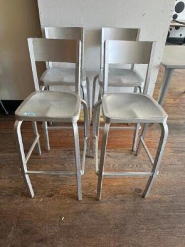 (4) METAL 30" BAR STOOLS