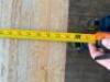 44" X 35" HARDWOOD TABLE TOP W/ HEAVY DUTY BASE., - 2