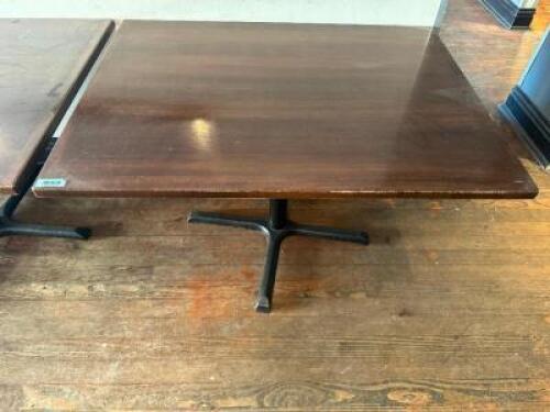 48" X 36" HARDWOOD TABLE W/ BASE