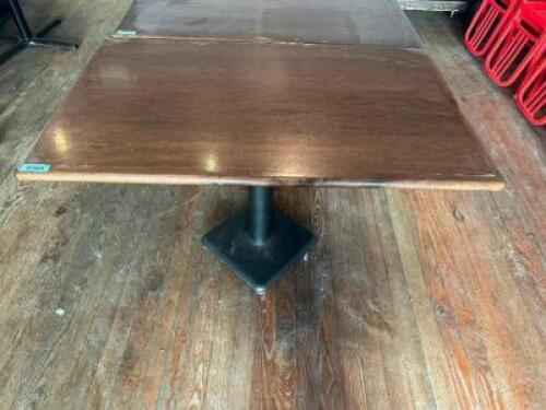 48" X 30" HARDWOOD TABLE W/ BASE