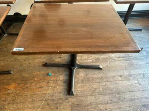 36" X 30" HARDWOOD TABLE W/ BASE