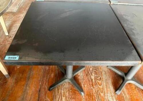 28" X 28" TABLE W/ METAL TOP