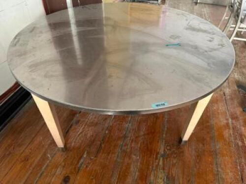 58" ROUND TABLE W/ STAINLESS TOP