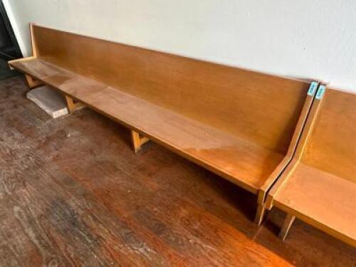 (2) 10' CHURCH PEW BENCH SEATS