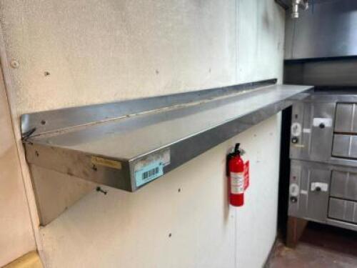 72" X 12" STAINLESS WALL SHELF