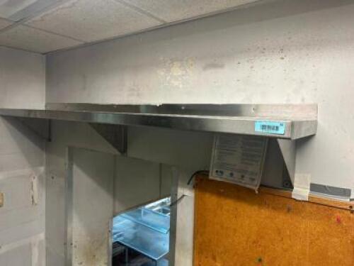60" X 12" STAINLESS WALL SHELF
