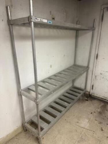 60" X 14" FOUR TIER ALUMINUM RACK
