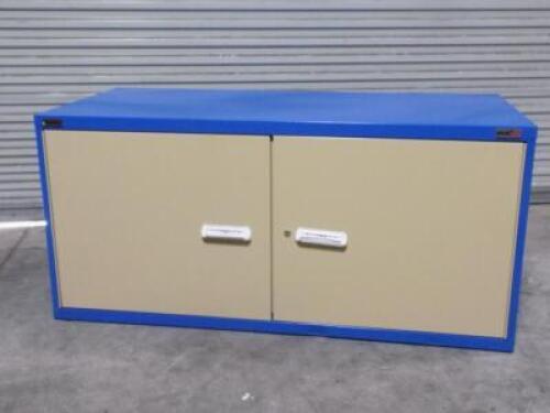 DESCRIPTION: (1) LOCKING STORAGE CABINET WITH SHELVES BRAND/MODEL: VIDMAR STANLEY INFORMATION: ALL BLUE SIZE: 43" x 64" x 12" RETAIL$: $2994.37 EA QTY
