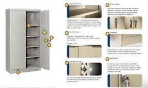 DESCRIPTION: (1) JANITORIAL SUPPLY CABINET BRAND/MODEL: TENNSCO #JAN6618DH-MGY INFORMATION: MEDIUM GRAY SIZE: 36" X 18" X 64" RETAIL$: $618.68 EA QTY: