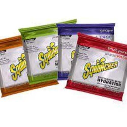 DESCRIPTION: (2) CASE OF APPROX (32) BAGS OF CONCENTRATED SPORTS DRINK BRAND/MODEL: SQWINCHER INFORMATION: ASSORTED FLAVORS SIZE: 2.5 GALLON EA RETAIL